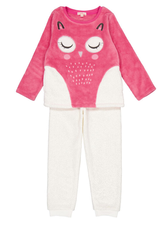 Pijama de color rosa y crudo de tacto suave para niña GEFAPYJET / 19WH11NAPYJD330