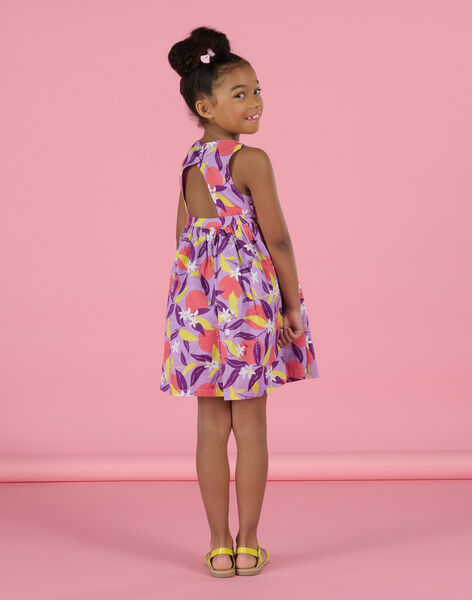 Vestido lavanda con estampado de flores RANEOROB1 / 23S901O4ROB326