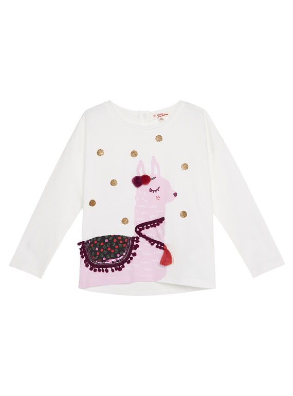 Camiseta de manga larga de color crudo GABRUTEE2 / 19W901K2TML001