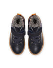 Zapatillas altas forradas de color azul marino para niño MOBASCHAUD / 21XK3681D3F070