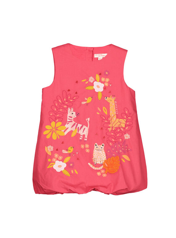 Vestido abombado de algodón para bebé niña FIBAROB2 / 19SG0962ROB308