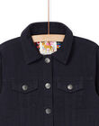 Chaqueta vaquera negra con manga bordada RAJUNVEST / 23S901U1VESC243