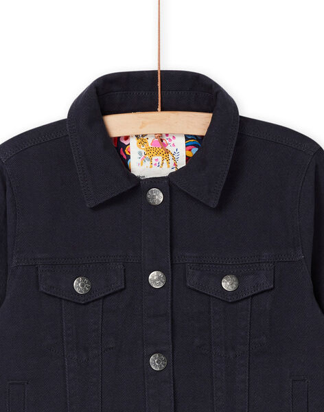 Chaqueta vaquera negra con manga bordada RAJUNVEST / 23S901U1VESC243