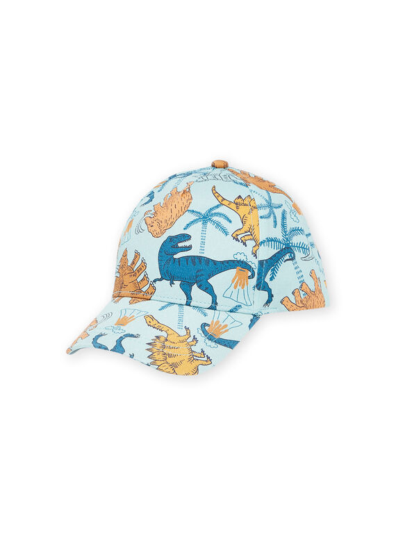Gorra azul aguamarina con estampado de dinosaurios y palmeras RYOJOCHA8 / 23SI02C3CHA204
