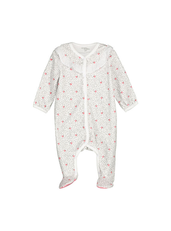 Pelele de terciopelo para bebé niña FOU1GRE2 / 19SF0512GRE099