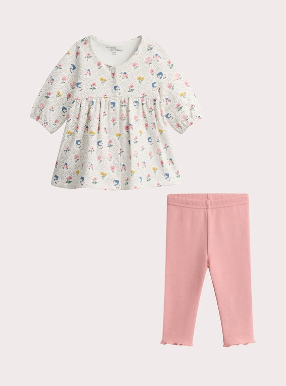 Conjunto de vestido y leggings de nacimiento para niña  VOU1ENS4 / 24WF03C1ENS001