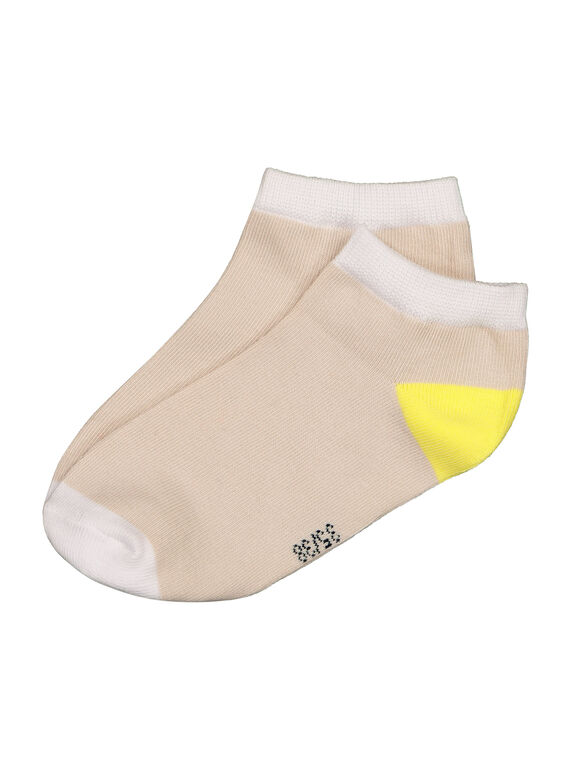 Calcetines cortos tricolores para niño FYOPOCHO / 19SI02C1SOQI811