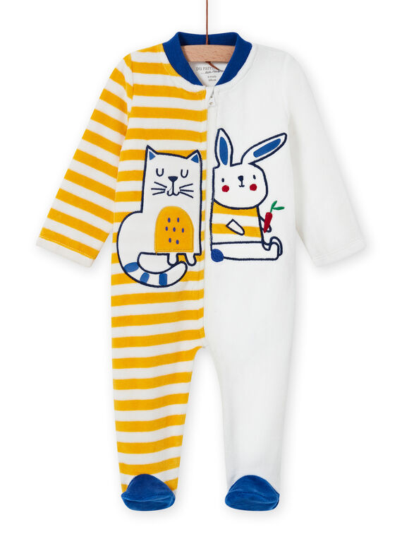 Pelele de color crudo con estampado de animales para bebé niño MEGAGREFER / 21WH1433GRE001