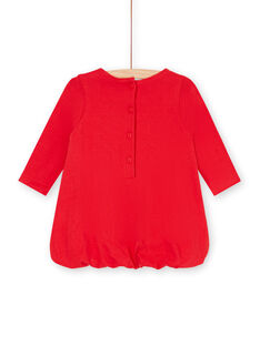 Vestido rojo para bebé niña LIHAROB3 / 21SG09X2ROB505