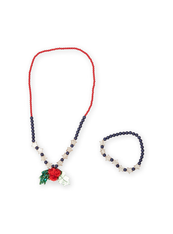 Collar de cuentas de colores de Navidad para niña MYANOSET / 21WI01T2CLI961