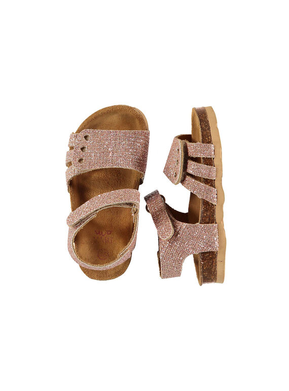 Sandalias de piel para bebé niña FBFNUGOLD / 19SK37D3D0E954