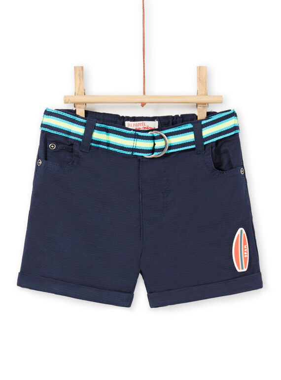 Bermudas de color azul marino, para bebé niño LUBONBER3 / 21SG10W2BER717
