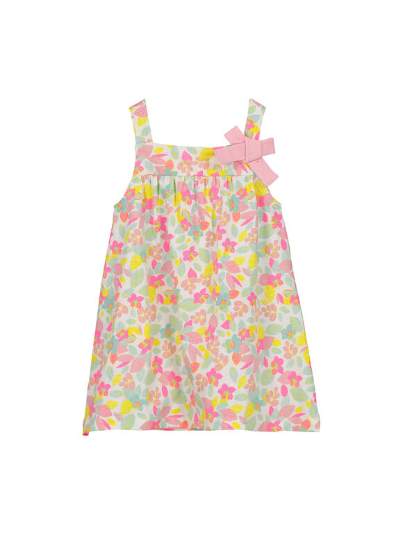 Vestido con estampado de fantasía para bebé niña FIJOROB8 / 19SG09G3ROB000