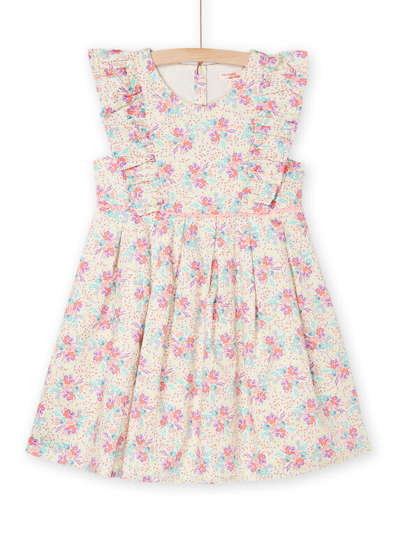 Vestido rosa con estampado de flores RABUROB1 / 23S90141ROB001