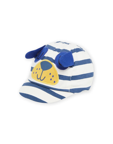 Gorra de color crudo y azul para bebé niño NYUJS2CASQ2 / 22SI10C4CHA001
