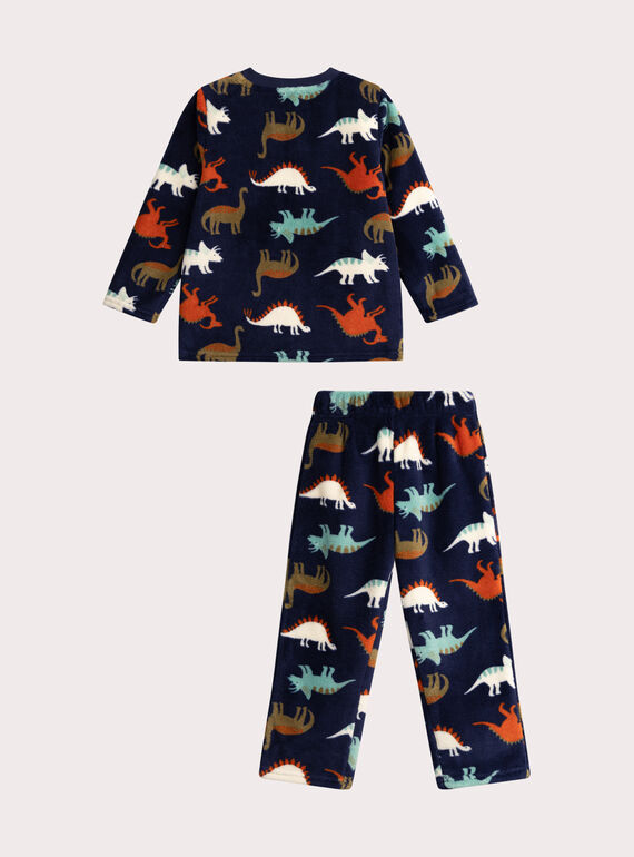 Pijama de polar azul para niño  VEGOPYJBOA2 / 24WH1295PYJ705