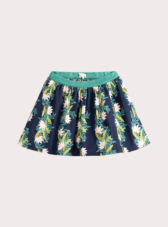 Falda de pana floral reversible para niña VAKLIJUP / 24W90141JUP070