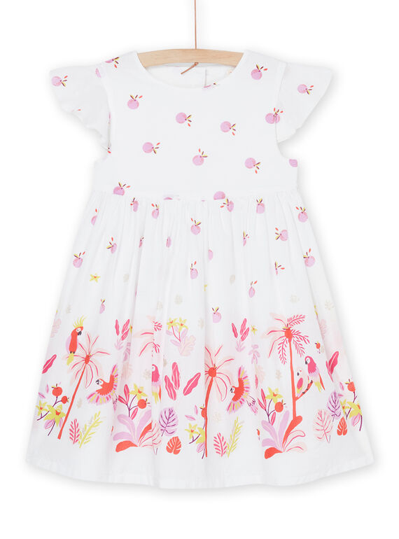 Vestido blanco con estampado de fantasía RANEOROB4 / 23S901O2ROB000