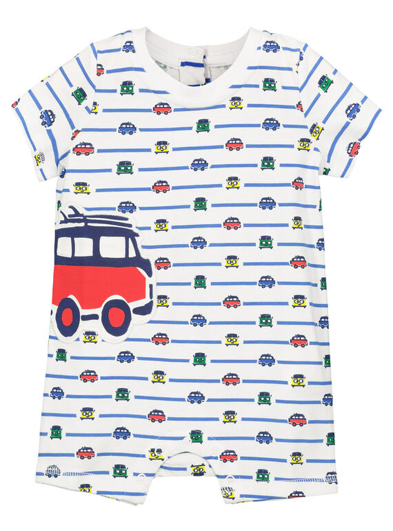 Pelele corto con estampado de coche para bebé niño FEGAGREART / 19SH14H5GRE099