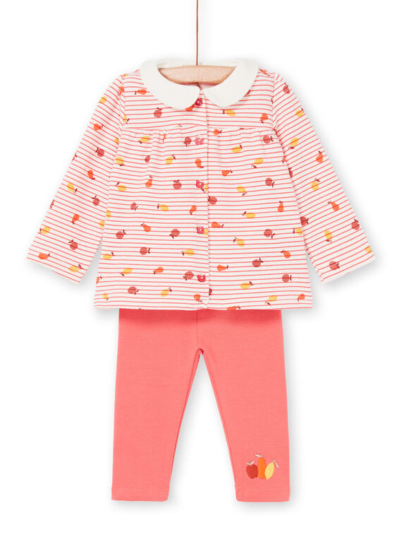 Conjunto confort de blusa y leggings, para bebé niña LINAUENS2 / 21SG09L1ENS318