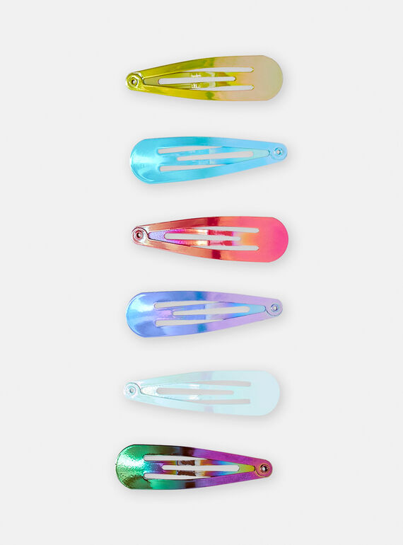 6 pinzas multicolor para niña TYAJOCLIC1 / 24SI01E7BRTG630