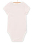 Body de color crudo y rosa, para bebé niña NEFIBODFAM / 22SH13J3BDL001