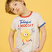 Camiseta de color gris jaspeado con estampado de sol para niño