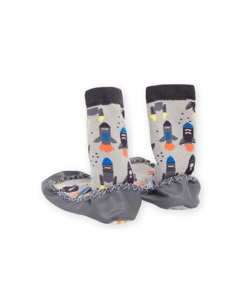 Calcetines zapatilla con estampado de cohete POCHO7AOP2 / 22XK3643D08940