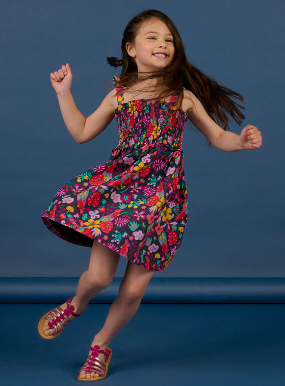 Vestido multicolor para niña NAWAROB1 / 22S901V4ROBC211