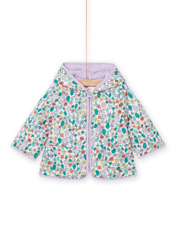 Anorak con capucha y estampado de flores RISUNDOU / 23SG09J7D3ED329
