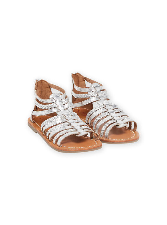 Sandalias altas de piel de color plateado RASANDSILVER / 23KK3565D0E956