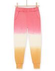 Pantalón de chándal rosa, blanco y naranja RADAYPANT2 / 23S901M1PAND332
