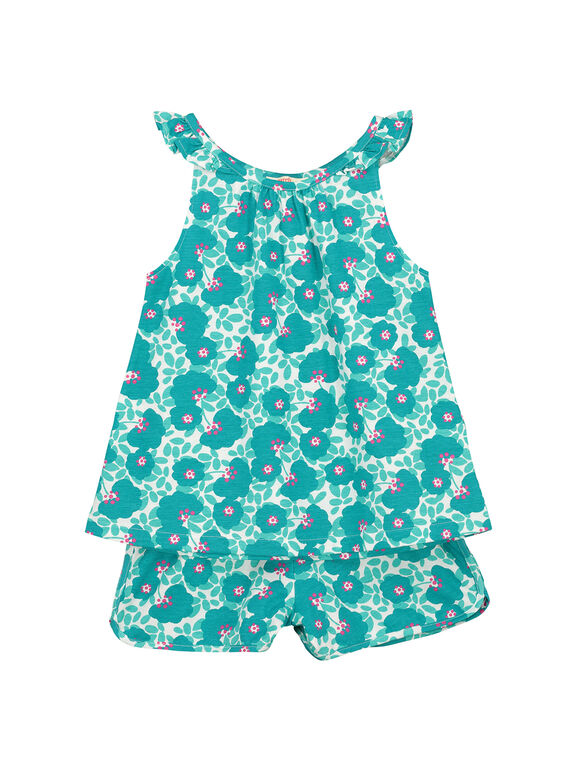 Conjunto de camiseta de tirantes y short para niña FAPLASETEX1 / 19S901P1ENS000