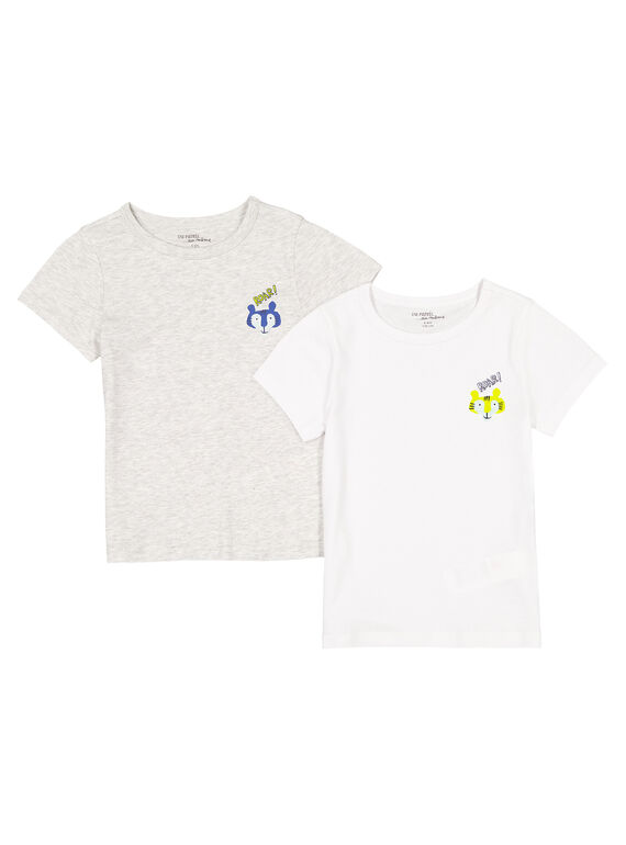 Pack de 2 camisetas de manga corta GEGOTELTIG / 19WH1261HLI000