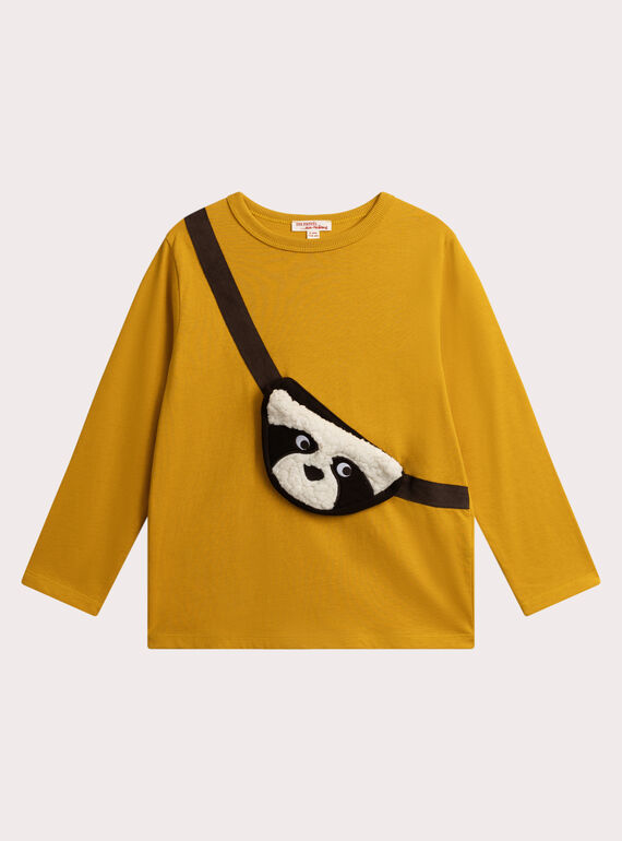 Camiseta amarilla bolsa de plátano trompe l'oeil para niño  VOBATEE3 / 24W902Q3TML106