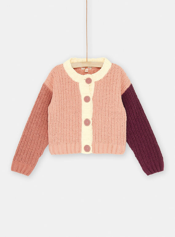 Cárdigan de color rosa viejo SACOUCAR / 23W901L1CARD329