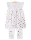 Conjunto de vestido y leggings con estampado floral para recién nacida NOU1ENS5 / 22SF0341ENS000
