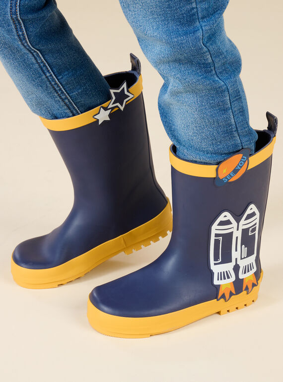 Botas de agua con estampado de cohete POPLUISPACE / 22XK3612D0C070