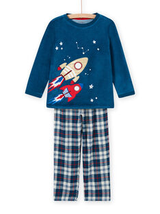 Pijama con estampado de espacio fosforescente para niño MEGOPYJFUZ / 21WH1297PYJC214