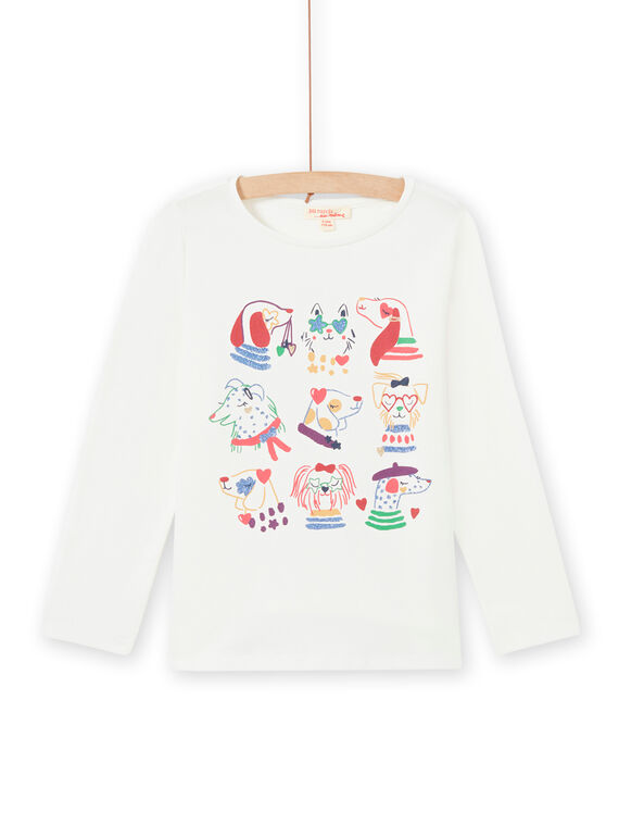 Camiseta de manga larga con estampado de fantasía para niña MAMIXTEE5 / 21W901J1TML001