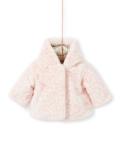 Anorak de color dorado y rosa reversible con capucha para bebé niña MIORDOUREV / 21WG0951D3EA006