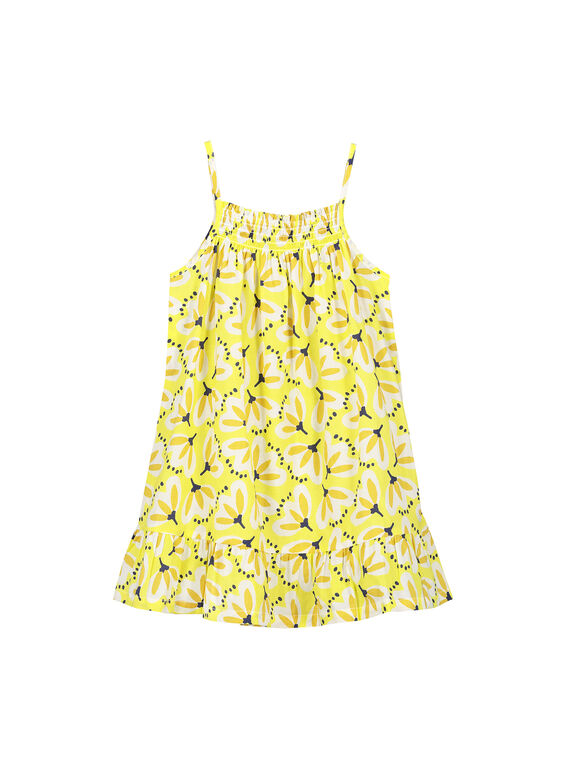 Vestido floral de verano de algodón para niña FAJOROB12 / 19S901G4ROBB104