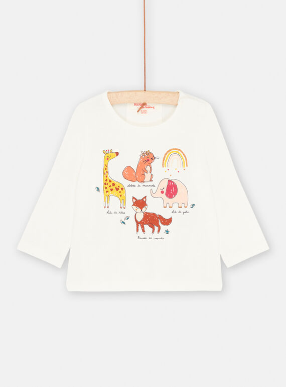 Camiseta de color crudo de manga larga SICOUTEE / 23WG09L1TML001