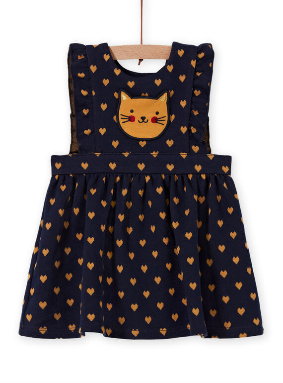Vestido milano azul marino para bebé niña MIMIXROB1 / 21WG09J1ROB070