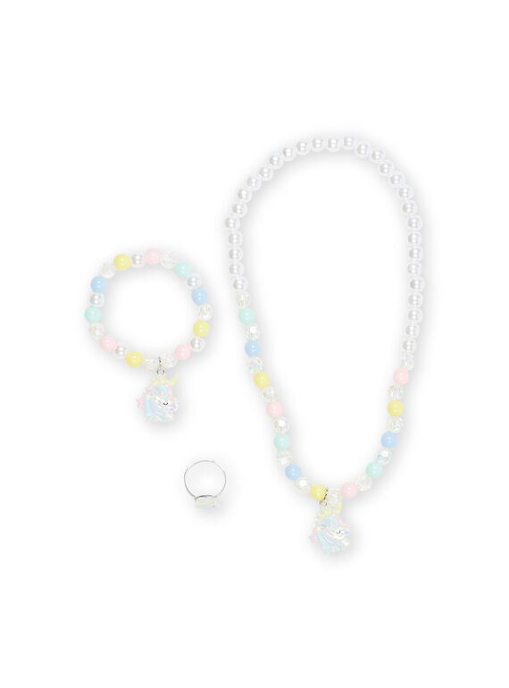 Collar, pulsera y anillo de perlas RYAJOCOU1 / 23SI01B1CLIP275