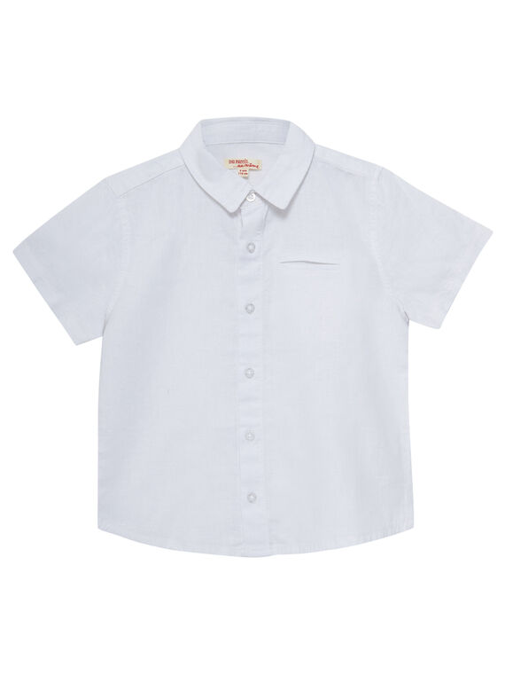 Camisa sin mangas de lino de color blanco para niño JOPOECHEMEX / 20S902G3CHM000