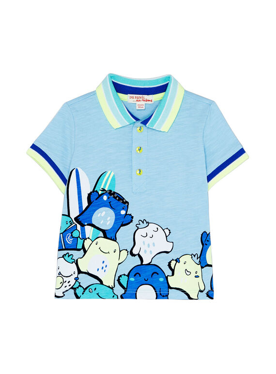 Polo de color azul JUQUAPOL / 20SG10R1POLC218