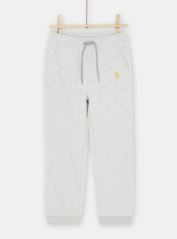 Pantalón de chándal de color gris jaspeado para niño SOJOJOB2 / 23W902B2JGBJ922