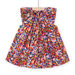 Vestido de color índigo con estampado de flores