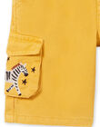 Bermudas de color amarillo mostaza, para niño LOTERBER5 / 21S902V5BERB101
